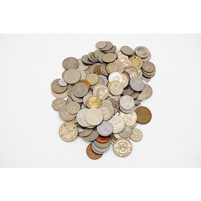 Group of International Coins, Including India, Indonesia, Hong Kong, Ecuador, Colombia and More