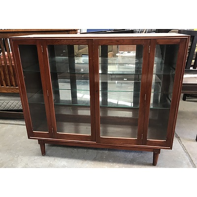 Retro Mirror Back Display Cabinet