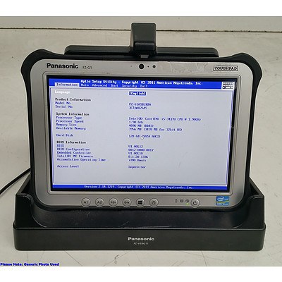 Panasonic (FZ-G1ASBJKBA) FZ-G1 ToughPad Core i5 (3437U) 1.90GHz 10.1-Inch Rugged Tablet