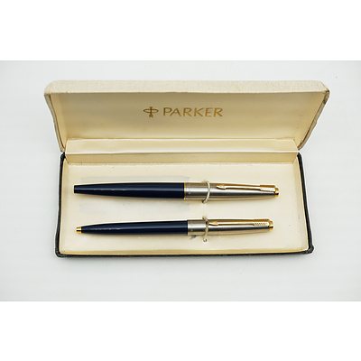 Vintage Parker 45 Fountain Pen and Ballpoint Pen