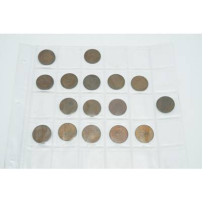 Group of 109 Australian Half Pennies and Pennies