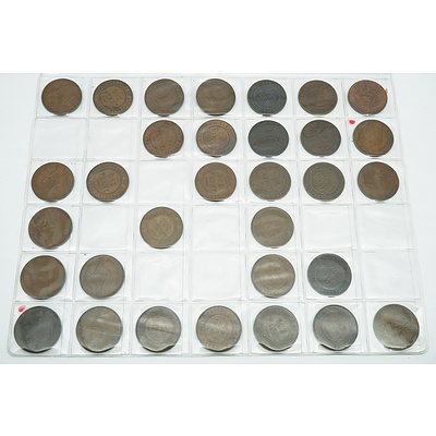 Group of 109 Australian Half Pennies and Pennies