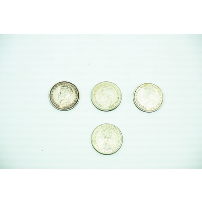 Two 1927 Parliament House Florins, 1951 Florin and 1954 Florin