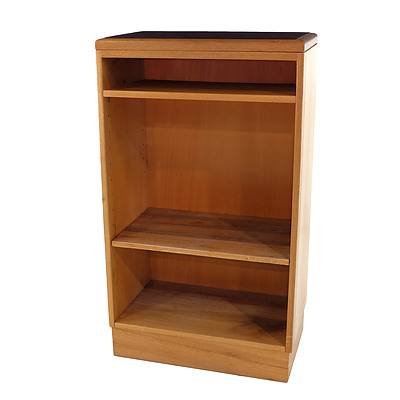 Old Parliament House Senate Bookcase with Red Faux Leather Inlay