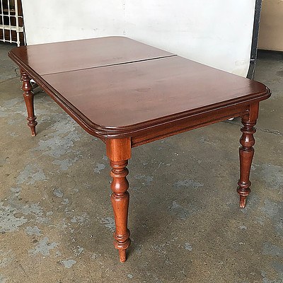 Antique Style Cedar Two Leaf Extension Table, Late 20th Century
