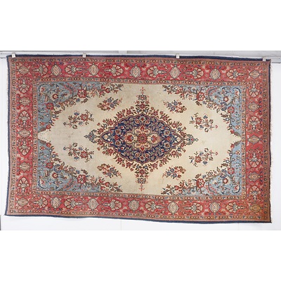 Persian Hand Knotted Wool Pile Kerman Carpet