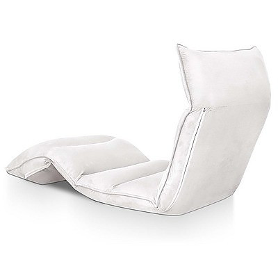 Lounge Sofa Chair - 375 Adjustable Angles - Ivory - Brand New