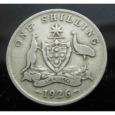 Aust: George V 1926 Silver Shilling