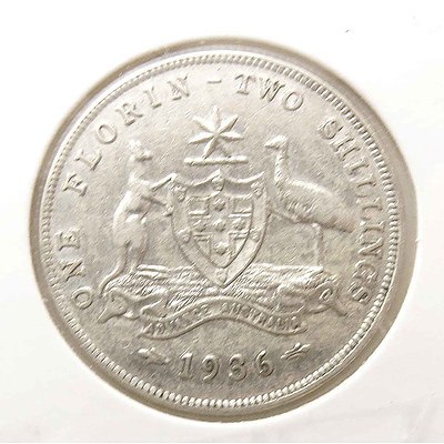 Aust: Silver George V Florin 1936