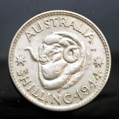 Aust: Sterling Silver Shilling 1944S