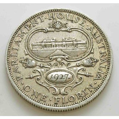 Australia: Sterling Silver 1927 Canberra Florin