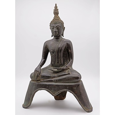 Cast Bronze Buddha, Probably Thai, 20th Century