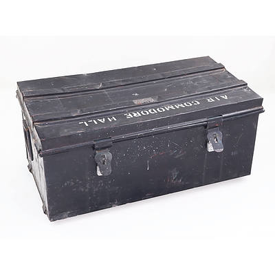 RAF Officer's Field Trunk Marked "Air Commodore Hall"