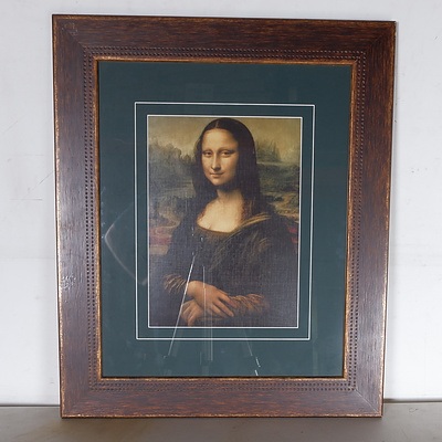 Offset Print of the Mona Lisa in Wooden Frame