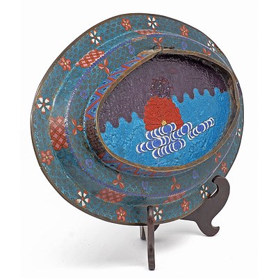 Japanese Early Meiji Period Cloisonne Tray Circa 1880