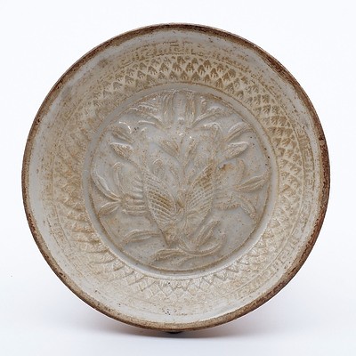 Chinese Qingbai Ware Moulded 'Twin Fish' Small Saucer Dish, Song Dynasty 960-1127