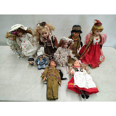 Collectible Dolls Lot of 10