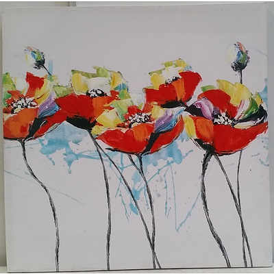 Stretched Canvas Floral Print