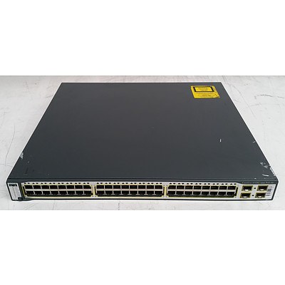 Cisco Catalyst (WS-C3750G-48PS-S V06) 3750G Series PoE-48 48-Port Gigabit Managed Switch