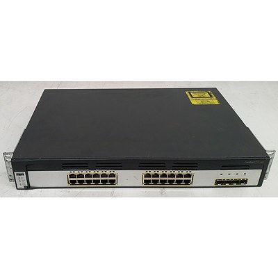 Cisco Catalyst (WS-C3750G-24TS-S) 3750 Series 24-Port Gigabit Managed Switch