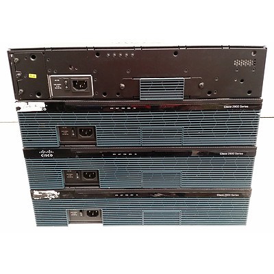Cisco 2900 Series Integrated Services Router - Lot of Four