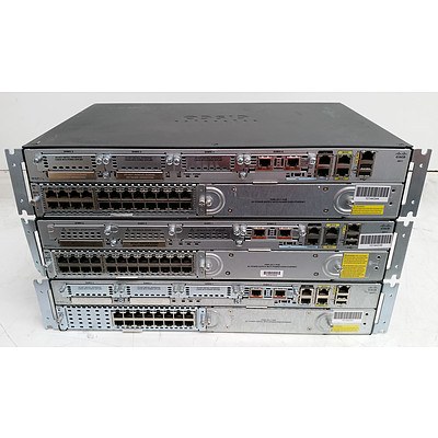 Cisco 2900 Series Integrated Service Router - Lot of Three