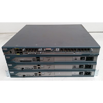 Cisco 2800 Series Integrated Service Routers - Lot of Four