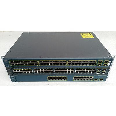 Cisco Catalyst Assorted Network Switches - Lot of Three