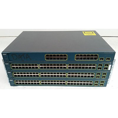 Cisco Catalyst Assorted Network Switches - Lot of Four