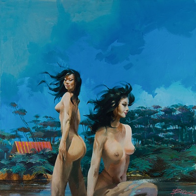 BILLICH Charles (b.1934) 'Lake Entrance' 1975/2015