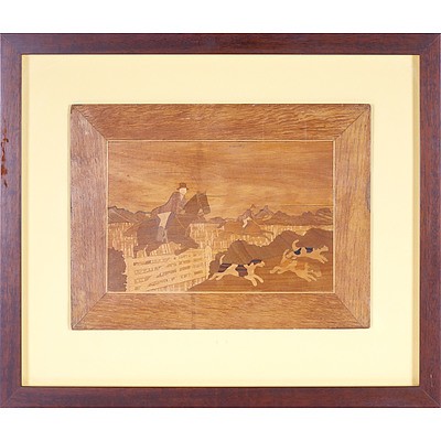 Marquetry Hunting Scene