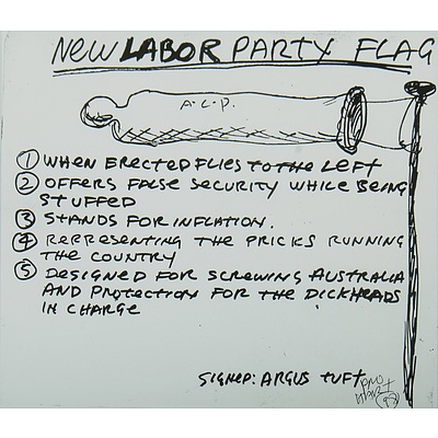 3 Pro HART Prints 'Sorry Day', 'New Labor Party Flag, 1998', & 'The Shooter of the Future'