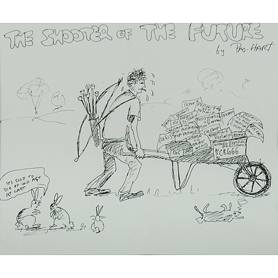 3 Pro HART Prints 'Sorry Day', 'New Labor Party Flag, 1998', & 'The Shooter of the Future'