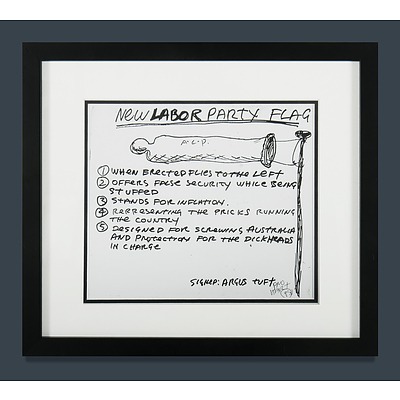 3 Pro HART Prints 'Sorry Day', 'New Labor Party Flag, 1998', & 'The Shooter of the Future'