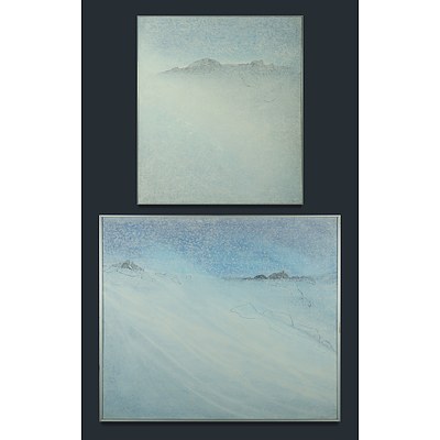 ENDELMANIS Vita (b.1933) Two Works, 'Soft Falling Snow' 1989 & 'Soft Falling Snow 2' 1989