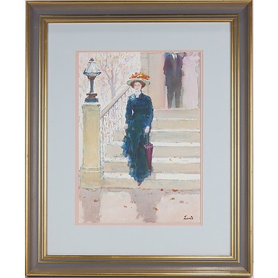 Gerrard George Lants (1927-98) Portrait of a Woman, Watercolour