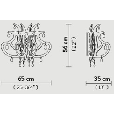 SLAMP Medusa Wall Applique Light - Blue Gel - RRP $1695.00 - Brand New