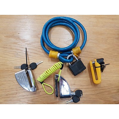Motorcycle Locks - Lot of 4