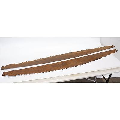 Two Two-Person Crosscut Saws