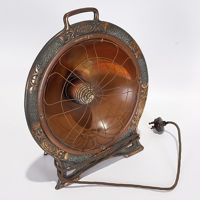 Electric Beehive Heater 'Formost Fire', Copper Reflector with Copper-Plated Cast Iron Base