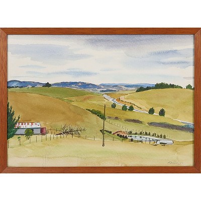  'Mount Eliza' - Rollins, Watercolour Framed Under Perspex