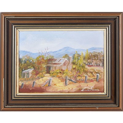  'Bush Homestead' - Laura Evans, Oil On Board