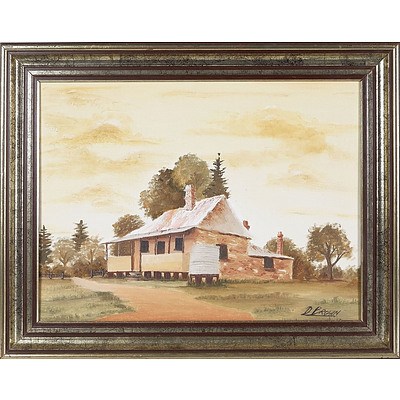  'Homestead - D Brown', Oil On Board
