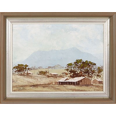  'Bellinger Valley' - T Thomas 1975, Oil On Board