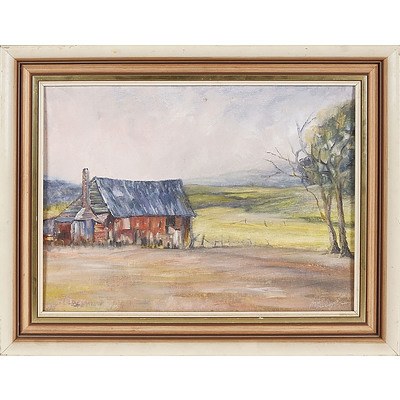  'The Sheppard's Hut, Batlow' - Marje Blyth 1980, Oil On Board
