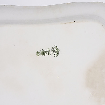 Royal Doulton Olive Green Wattle Meat Platter C.1900