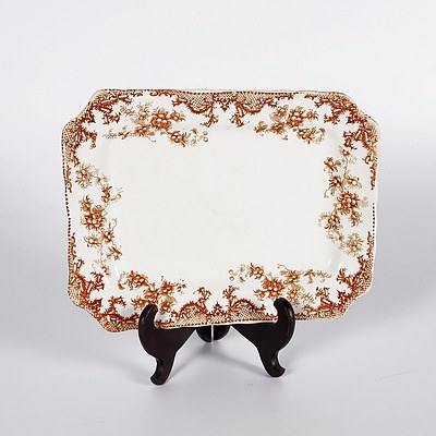 Staffordhire 'Sydney' Brown Wattle and Heath Serving Platter C.1900