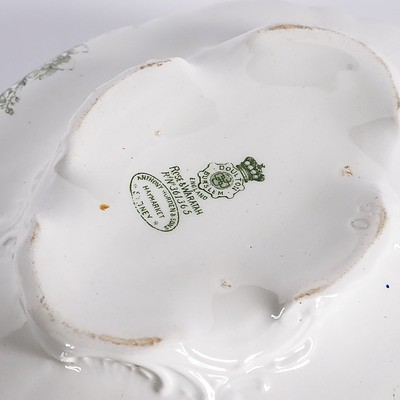 Doulton Burslem Olive Green Waratah and Rose Tureen Made For Anthony Hordern, Sydney C.1900