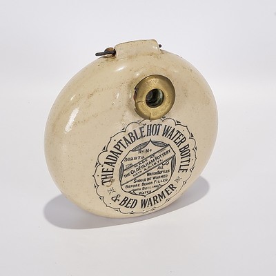 Stoneware 'The Adaptable Hot Water Bottle & Bed Warmer', The Old Fulham Pottery, 1910