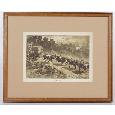  'A Wool Dray', Framed Print